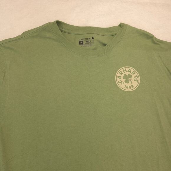 Carhartt Loose Fit Casual Crew Neck Long Sleeve T Shirt Mens Size XL Green - Picture 1 of 8